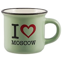 Кружка фарфор.мал.под эмаль I love Moscow (065-9-19-IL)