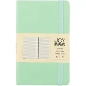 Записная книжка А6 96л лин. "Joy Book. Снежная мята" иск.кожа, тв.переплет, ляссе, резинка, инд.уп.