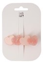 Заколка Сердечки розовые (пластик) (6,7см) (12-Izzy-8) (Lafilaf)