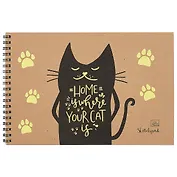 Скетчбук «Любимый кот», 20 листов, акварельный, А5