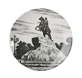 ИФЗ Тарелка Серия Эллипс "Медный всадник" d=19,5см фарфор 80.04531.00.1