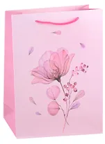 Пакет А4 32*26*10 "Прозрачный цветок. Basic" жен., бум.мат.ламинат