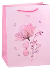 Пакет А4 32*26*10 "Прозрачный цветок. Basic" жен., бум.мат.ламинат