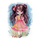 Алмазная мозаика 15*20 детская (неполное заполнение) "Прогулка"