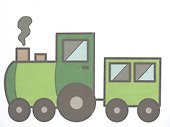 Транспорт. Раскрась по образцу - 2