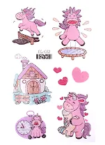 Тату "Единороги" (2 вида) (7,5х12см)