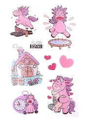 Тату "Единороги" (2 вида) (7,5х12см)