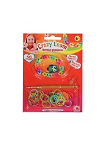 Набор Crazy Loom Цв. Резиночки (00803) (1браслет+50 рез.+1 подвеска+4 замочка+крючок) (6+) (блистер)
