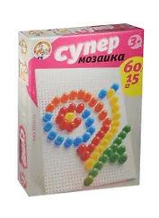 Супер Мозаика (02017) (d15) (60 фишек/5цв.) (3+) (коробка)