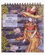 Скетчбук 145*160 40л "Чары осени (Эксклюзив)" кремовый офсет, 100г/м2, мел.картон, выб.лак, евроспираль