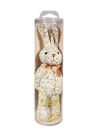 Игрушка мягкая в тубусе Заяц незабудка (21х7х5 см) (A179)