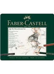 Графические материалы"Pitt Monochrome", 21 предмет, метал. кор., Faber-Castell