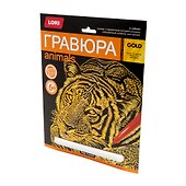 Набор для творчества Lori. Гравюра большая с эффектом золота «Тигр» - 2