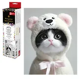 Алмазная  мозаика (набор для творчества) арт. 71340 / 50 Котенок в худи, размер: 20*25 см