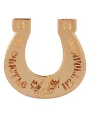 ГС Магнит Тюмень Подкова зеркальный золото (акрил) (7,5см)