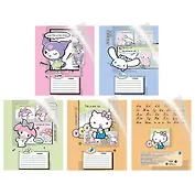 Тетрадь 18 листов, линейка, "HK and Friends", в ассортименте