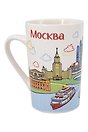 Кружка Москва Москва-сити (фарфор, матовая)(цветн.рисунок) (коробка) (065-4-18-CL)
