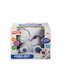 Игрушка Робо-кот (MAC0303-008) (20см) (многофункц./свет/звук/на бат.) (Mioshi active) (сине-белый) (3+) (упаковка)