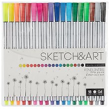 Линеры 18цв "SKETCH&ART" 0,4мм, Bruno Visconti