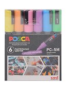 Маркеры акриловые «Posca. Pastel» 6 цветов 1,8-2,5 мм, Uni - 0