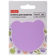 Блок бумаги 70*70 "Тедди" самоклеящийся желтый 50л, Hatber
