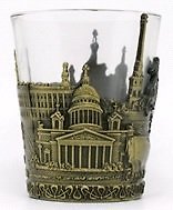 Стопка с металлической подставкой Санкт-Петербург цв.ант.бронза