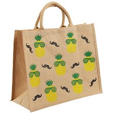Сумка джутовая L Ананасы (43х34х19) (12-Eline-8-L)
