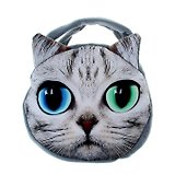Сумочка мягкая с ручками Киса большие глаза (20х21х5) (1020957)
