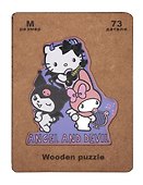 Фигурный пазл «Angels» 73 элемента, дерево, Sanrio - 0