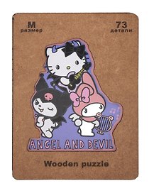 Фигурный пазл «Angels» 73 элемента, дерево, Sanrio