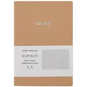 Книга для записей А5 80л лин. "Work book. No 4" иск.кожа, инт.переплет, тиснение фольгой, инд.уп.
