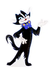 Плакат вырубной А4 "Кот из мультфильма Бременские музыканты"