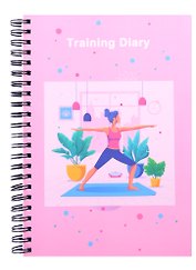 Дневник тренировок А5 96л "Training Diary №1" европисаль, мат.лам, офсет