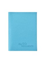 Обложка  для автодокументов, бирюзовая, кожезаменитель
