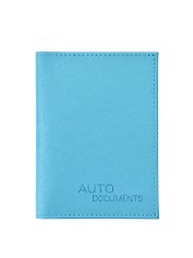 Обложка для автодокументов, бирюзовая, кожзам, Lezar