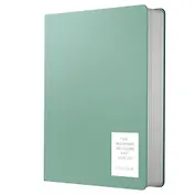 Записная книжка А6+ 136л кл. "NUANCES. Эвкалипт" 7БЦ, иск.кожа, нашивка, скругл.углы, ляссе