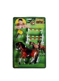 Игра, Играем вместе, Фигурка, "Лошадь с аксессуарами", 10 см, флок., в ассортименте
