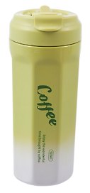 Термостакан Coffee (зеленый градиент) (пластик/металл) (520мл) (12-7306-202604_26)