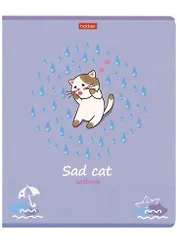 Тетрадь в линейку Hatber, Catbook, 48 листов, в ассортименте