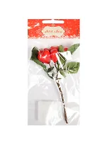 Букет рождественский сердечки в пакете с хедером (14-00558-SM9368)