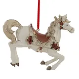 Фигурка декоративная подвесная Лошадка красная (12х4х9) (821629)