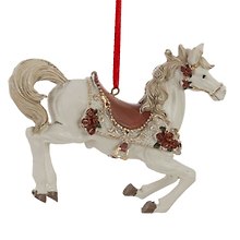 Фигурка декоративная подвесная Лошадка красная (12х4х9)