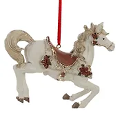 Фигурка декоративная подвесная Лошадка красная (12х4х9) (821629)