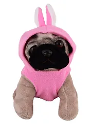 Игрушка мягкая Мопс в одежде, в ассортименте, 20 см