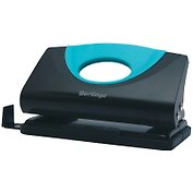 Дырокол 10 листов "Office Soft", с линейкой, пластиковый, синий, Berlingo