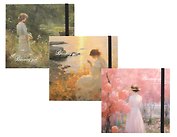 Скетчбук "Blooming girl" 230*220, 50 листов, 160г/м2, твердая обложка, в ассортименте