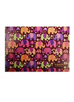 Альбом для рисования Unnika, "Яркие слоники (орнамент)", А4, 20 листов, на гребне