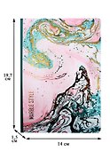 Блокнот «Marble Style. Мрамор розовый с бирюзовым», золотое тиснение - 2