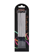 Набор свечей для торта Silver (серебро) (6шт) (15см) (12-7color-candle_12)