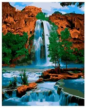 Набор для творчества LORI. Картина по номерам "Горный водопад"